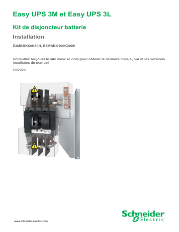 Schneider Electric Easy UPS 3M/3L Kit de disjoncteur batterie Mode d'emploi | Fixfr