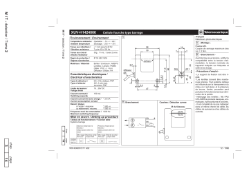 Schneider Electric XUVH1424866 Photoelectric detectors, thru-bean fork design Manuel utilisateur | Fixfr