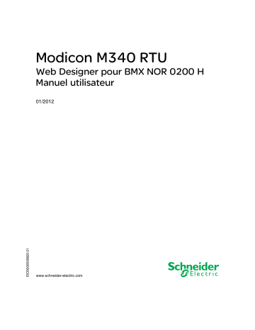 Web Designer pour BMXNOR0200H - Modicon M340 RTU | Schneider Electric Modicon M340 Mode d'emploi | Fixfr