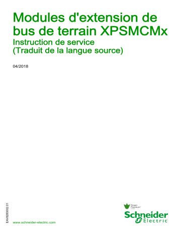 Schneider Electric XPSMCM. Modules d’extension de bus de terrain, Fiche d’ Manuel utilisateur | Fixfr
