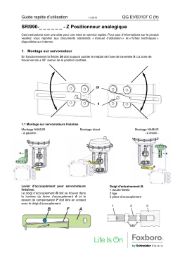 Schneider Electric SRI990-_ _ _ _ _ _ - Z Analog Positioner Mode d'emploi