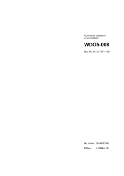 Schneider Electric WDO5-008 (F) Mode d'emploi