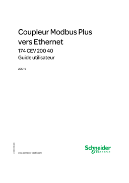 Schneider Electric 174CEV20040 Coupleur Modbus Plus vers Ethernet Mode d'emploi