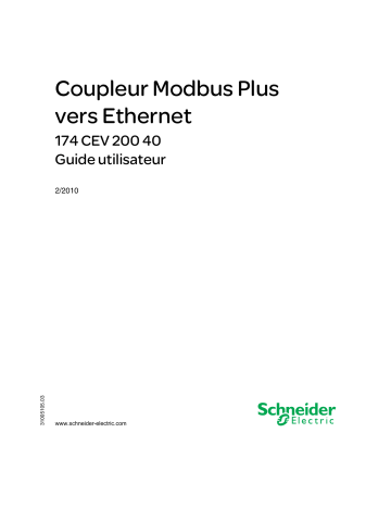 Schneider Electric 174CEV20040 Coupleur Modbus Plus vers Ethernet Mode d'emploi | Fixfr