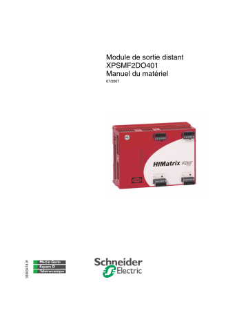 Schneider Electric XPSMF2DO401 Module de sortie distant Mode d'emploi | Fixfr