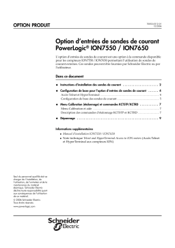 Schneider Electric Option Mode d'emploi