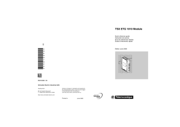 Schneider Electric TSXETG1010 module de communication Ethernet Guide de démarrage rapide | Fixfr