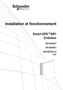 Schneider Electric Smart-UPS SR13KDXIET/SR15KDXIET 220/230/240 Tower Mode d'emploi