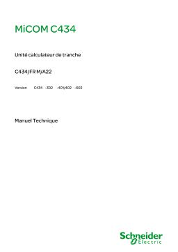 Schneider Electric MiCOM C434 Mode d'emploi