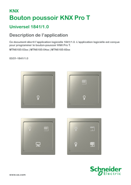 Schneider Electric Bouton poussoir KNX Pro T Mode d'emploi