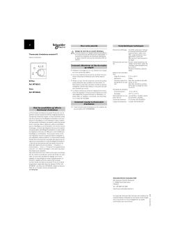 Schneider Electric Thermostat Mode d'emploi