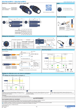 Schneider Electric XX.18.1.VM12 / XX.18.1.AM12 Détecteur analogique à ultrasons M18 - Droit ou coudé à 90° Manuel utilisateur