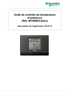 Schneider Electric KNX - Unité de contrôle de température ambiante - ETS Manuel utilisateur