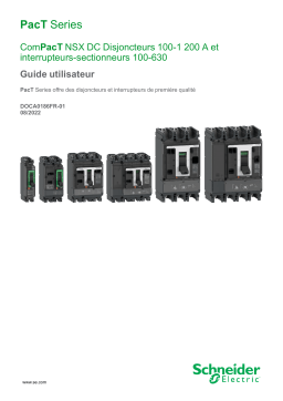 Schneider Electric ComPacT NSX DC - Disjoncteurs 100-1 200 A et interrupteurs-sectionneurs 100-630 Mode d'emploi