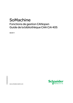 Schneider Electric SoMachine - Fonctions de gestion CANopen Mode d'emploi