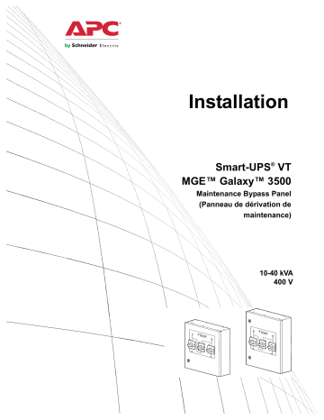 Schneider Electric Smart-UPS VT Mode d'emploi | Fixfr