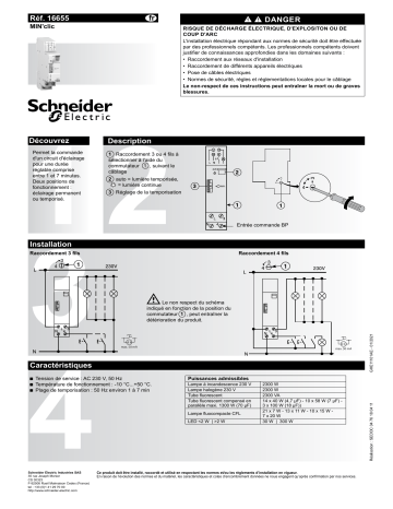 Schneider Electric DuoLine- MIN'clic Minuterie électromécanique Mode d'emploi | Fixfr