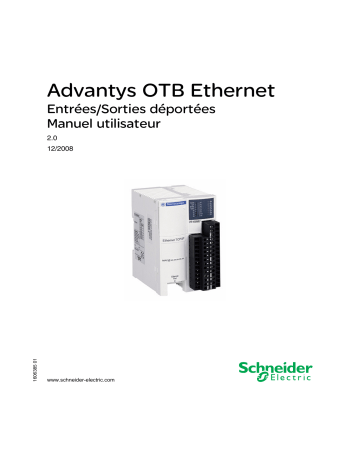 Schneider Electric Advantys OTB Ethernet Entrées/Sorties déportées Mode d'emploi | Fixfr