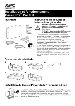 Schneider Electric Onduleur Back-UPS Pro BR900GI Mode d'emploi