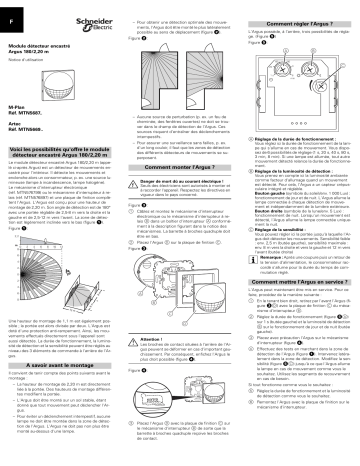 Schneider Electric Merten System M- ARGUS Capteur encastré 180/2.2m Mode d'emploi | Fixfr