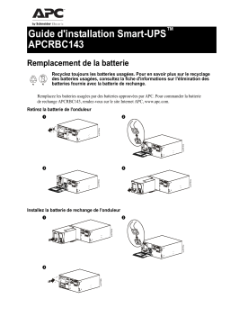 Schneider Electric Smart-UPS External Battery Pack APCRBC143 Mode d'emploi