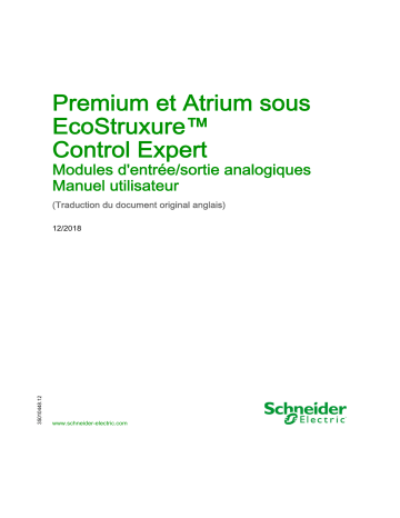 Schneider Electric Premium et Atrium sous EcoStruxure™ Control Expert - Modules Mode d'emploi | Fixfr