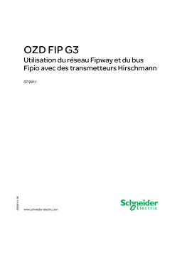 Schneider Electric OZDFIPG3, Réseau Fipway et Bus Fipio associés aux transmetteurs Hirschmann Mode d'emploi