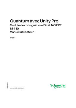 Schneider Electric Quantum avec Unity Pro - 140ERT85410 Module de consignation Mode d'emploi