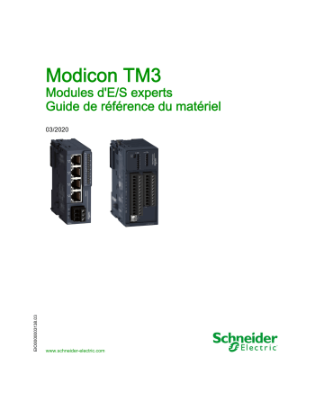 Schneider Electric Modicon TM3 Guide de référence | Fixfr