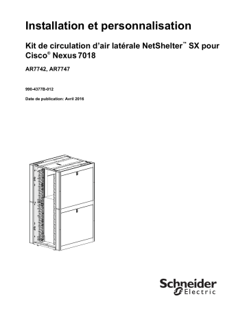 Schneider Electric NetShelter SX Airflow Solution Kit Mode d'emploi | Fixfr