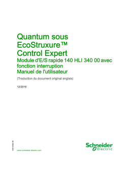 Schneider Electric Quantum sous EcoStruxure™ Control Expert - 140HLI34000 Module Entrées/Sorties rapides avec fonctions Mode d'emploi