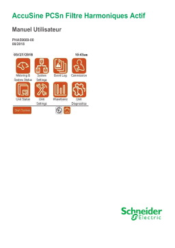 Schneider Electric AccuSine PCSn Filtre Harmoniques Actif Mode d'emploi