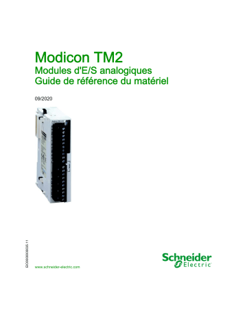 Schneider Electric Modicon TM2 - Modules Guide de référence | Fixfr