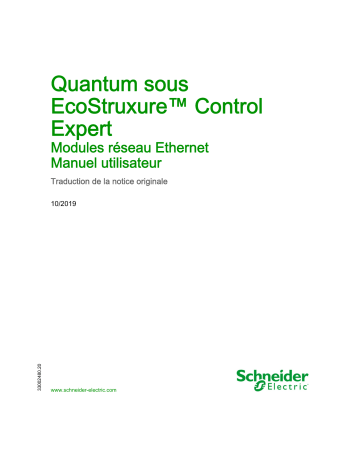 Schneider Electric Quantum sous EcoStruxure™ Control Expert - Modules réseau Ethernet Mode d'emploi | Fixfr