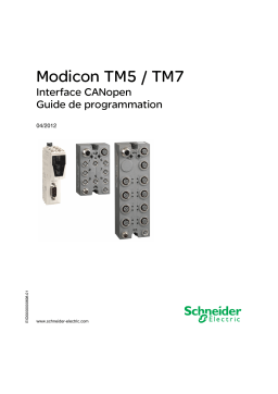 Schneider Electric Modicon TM5-TM7 - Interface CANopen Mode d'emploi