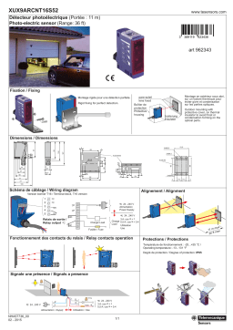 Schneider Electric XUX9ARCN... Photo-electric sensor Manuel utilisateur