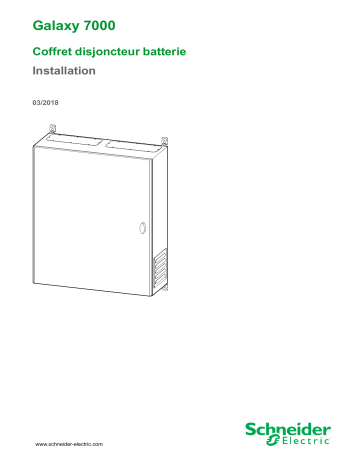 Schneider Electric Galaxy 7000 Installation manuel | Fixfr