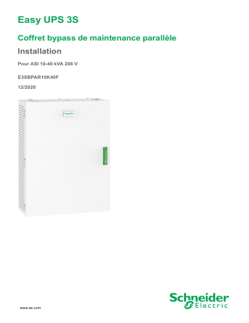 Schneider Electric Easy UPS 3S Mode d'emploi | Fixfr