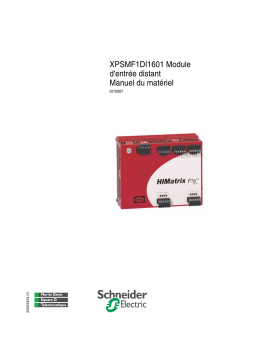 Schneider Electric XPSMF1DI1601 Module Mode d'emploi