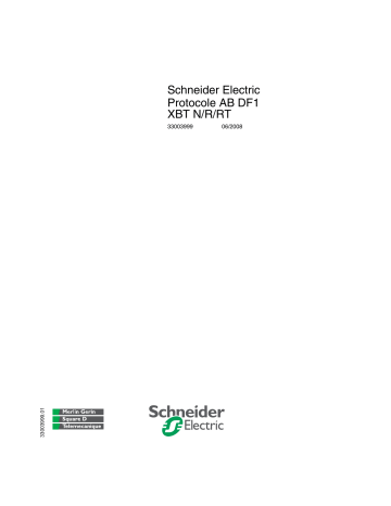Schneider Electric XBTN/R, Protocole AB DF1 Mode d'emploi | Fixfr