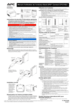 Schneider Electric Back-UPS Connect CP12142LI Mode d'emploi