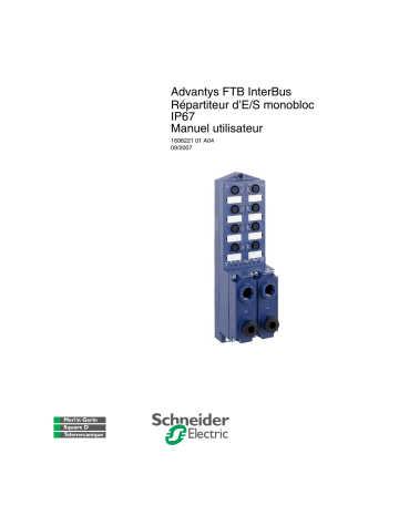 Schneider Electric FTB1IB... Interbus Repartiteur Mode d'emploi | Fixfr