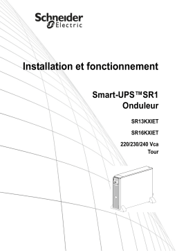 Schneider Electric Smart-UPS On-Line SR13KXIET/SR16KXIET 220/230/240Vac Tower Mode d'emploi