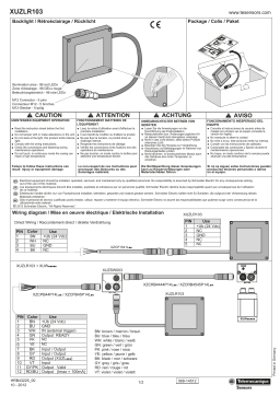 Schneider Electric XUZLR103 Backlight Manuel utilisateur