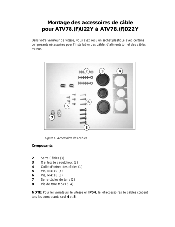 Schneider Electric ATV78 Accessoires de câbles Mode d'emploi | Fixfr