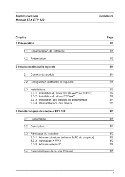 Schneider Electric TSXETY120, Module de communication Mode d'emploi
