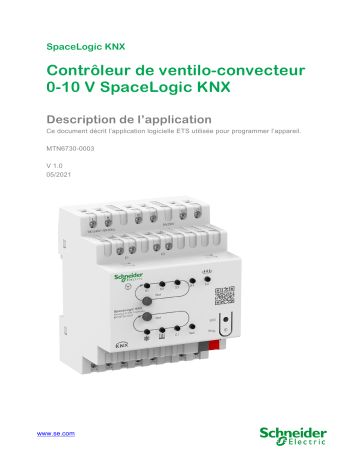 Schneider Electric SpaceLogic KNX Mode d'emploi | Fixfr