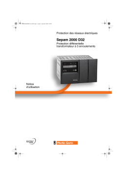 Schneider Electric Sepam 2000 D32 Mode d'emploi