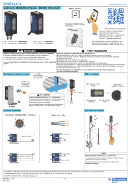 Schneider Electric XUM9A.XB. Capteurs photoélectriques - Boîtier miniature Manuel utilisateur