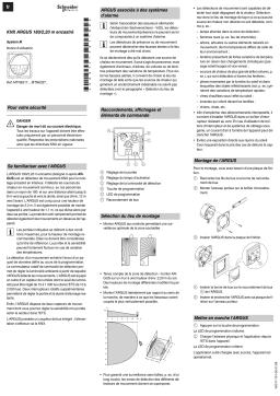 Schneider Electric KNX- ARGUS Capteur de mouvement encastré 180/2.2m Mode d'emploi